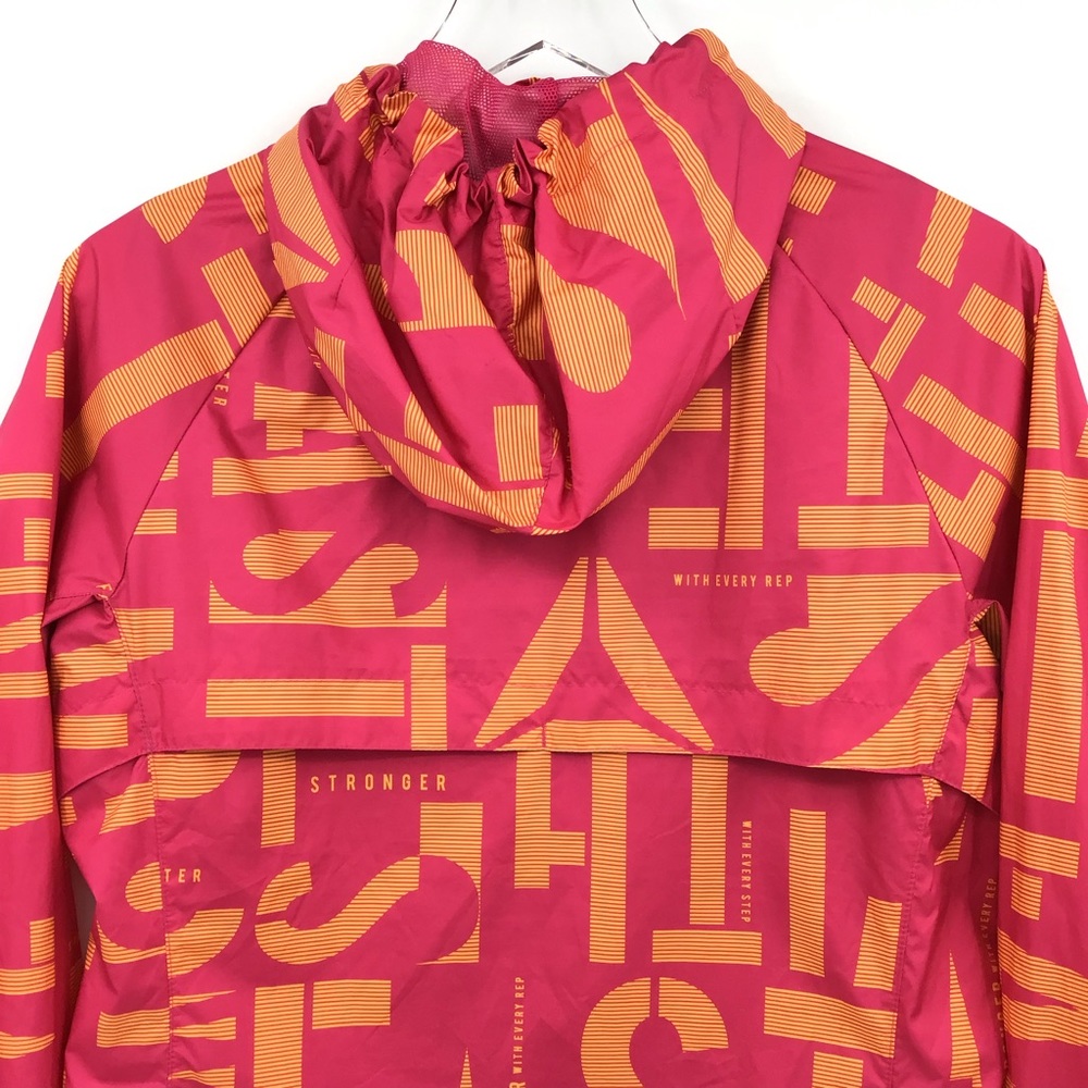 Reebok Pink Orange Windbreaker Jacket - Picture 7 of 15